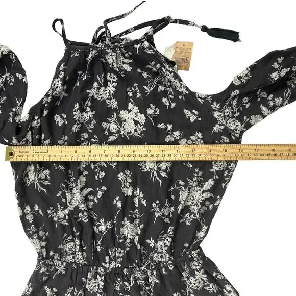 NWT American Eagle Outfitters Sun dress Womans Sz S Gary Floral Keyhole Tassel - Picture 5 of 11